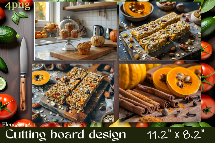 FOOD cutting board sublimation PNG