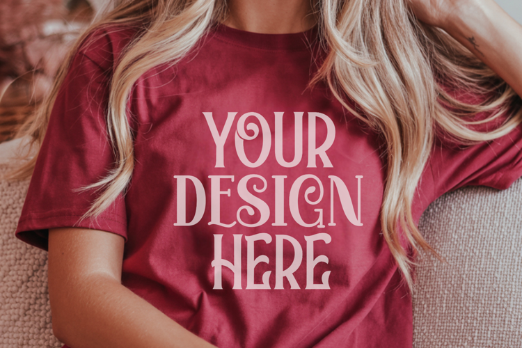 Chambray Comfort Colors 1717 Christmas Mockup, CC 1717