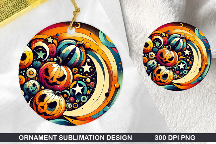 Halloween Stained Glass Ornament PNG, Digital Download File