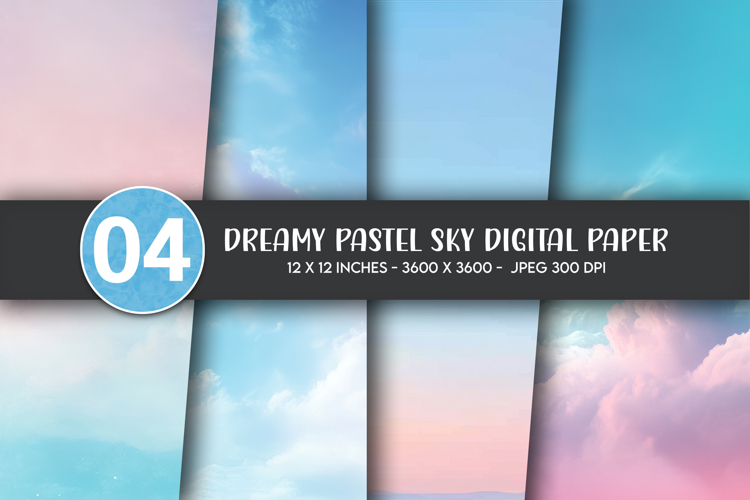 Dreamy Pastel Sky Digital Paper