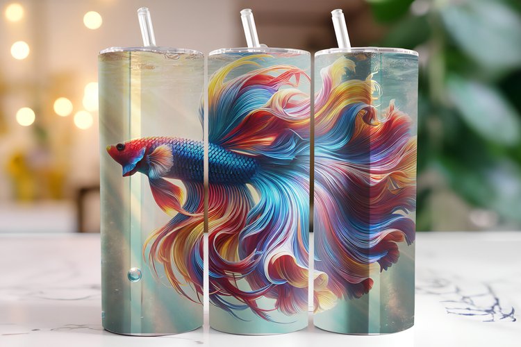 Fish Tumbler Wrap | Sublimation | Tumblers example image 1