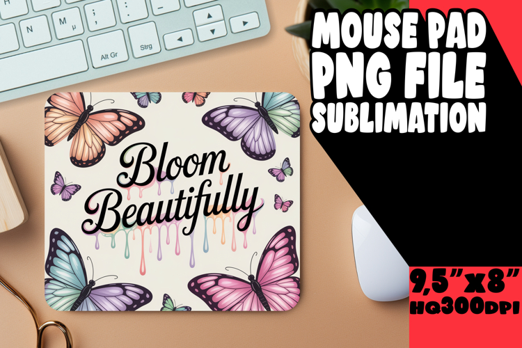 RADIANT mouse mat PNG Inspiration, Girl Quote