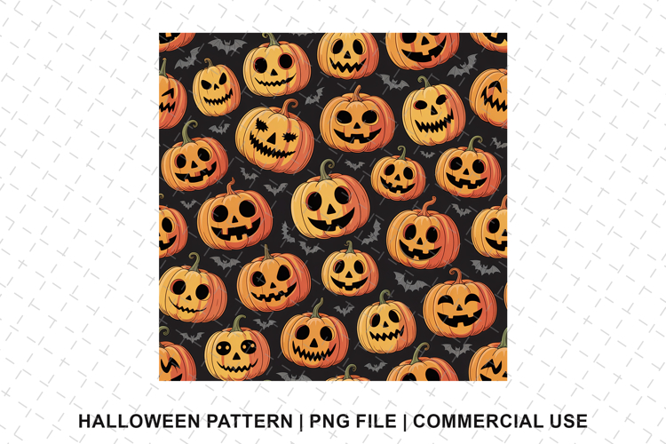 Halloween Pumpkin Pattern Png | Sublimation | Digital Paper
