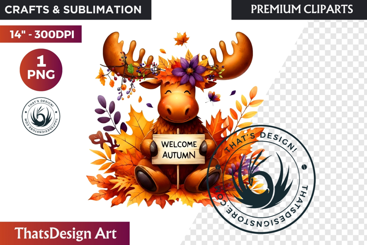Autumn Cute animals with sign clipart Pumpkin thanksgiving