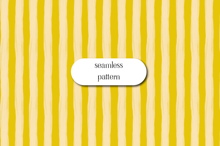 Yellow and Cream Vertical Striped Seamless Pattern