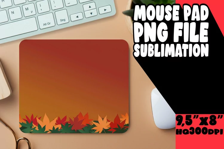 Gradient Design Mouse Pad for Sublimation Projects