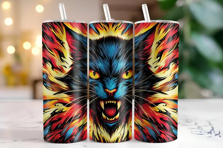 Cat Tumbler Wrap | Sublimation | Tumblers