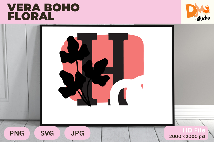 Veranique Boho Floral Monogram