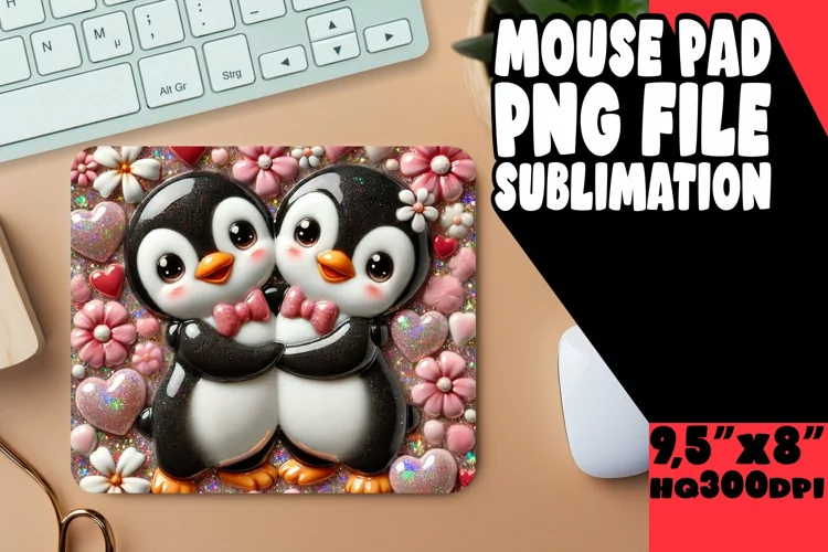 Radiant Desk Mat Sublimation, Sweet Animals