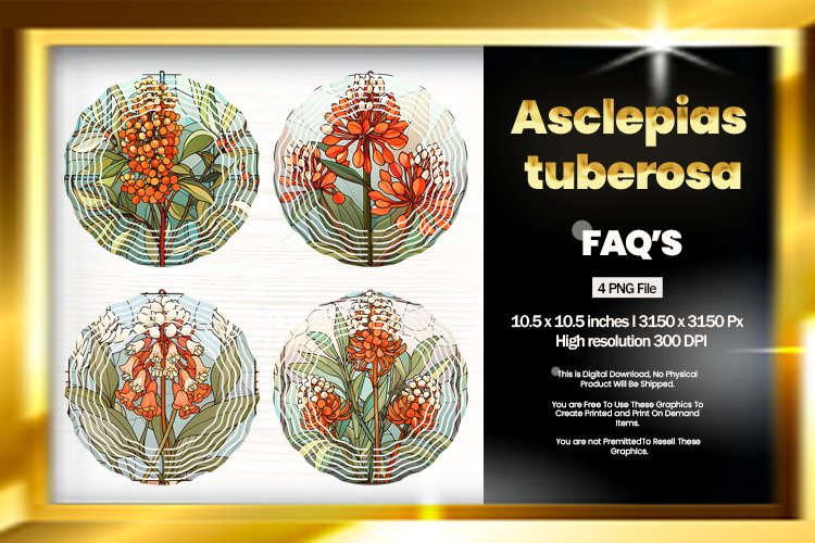 Asclepias Tuberosa Wind Spinner Sublimation - 04 Variations example image 1