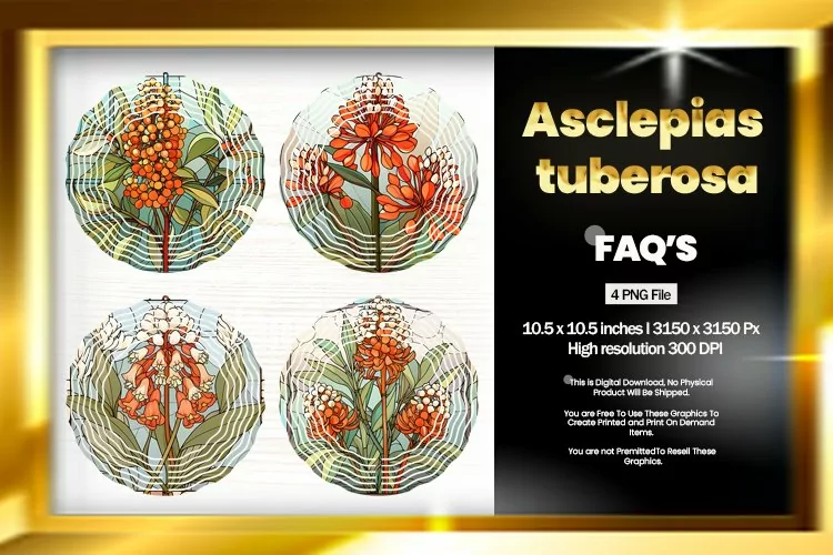 Asclepias Tuberosa Wind Spinner Sublimation - 04 Variations