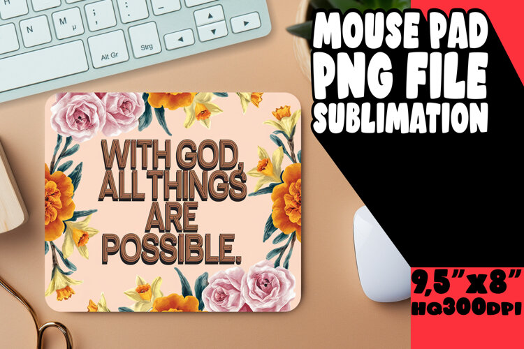 BLISSFUL MOUSE PAD PLAYFUL DESIGN, Religious example image 1