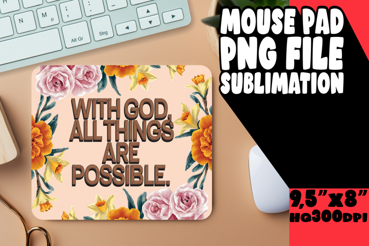 BLISSFUL MOUSE PAD PLAYFUL DESIGN, Religious
