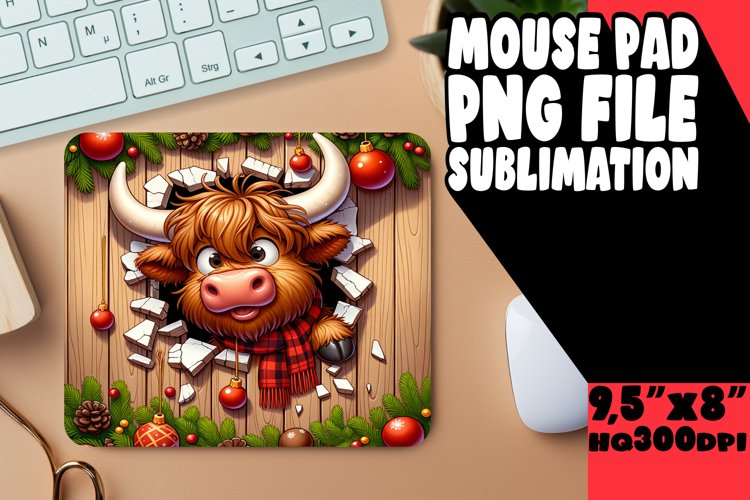 Holiday Spirit Hole in Wall Mousepad example image 1