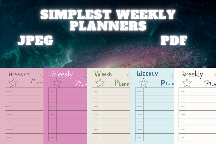 best simplest weekly planner freebie 36,free Weekly planners