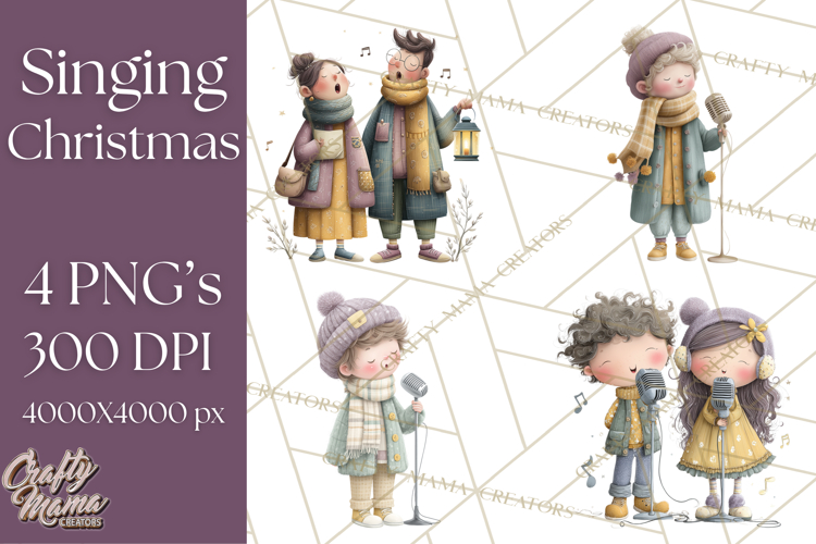 Christmas Carolers Clipart Image 8