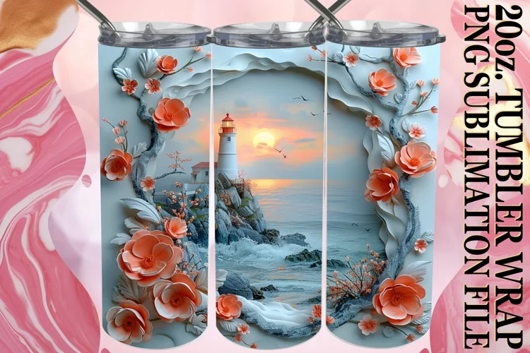 3D Nature's Canvas Tumbler Wrap 20oz