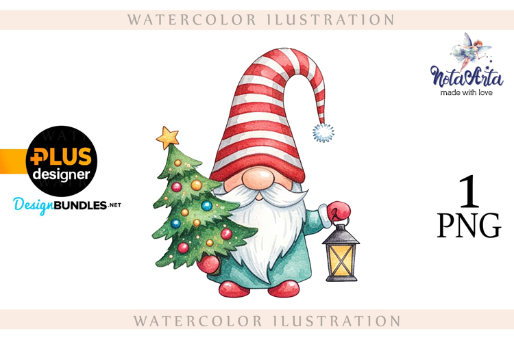 Watercolor Christmas gnomes, Christmas Gnomes
