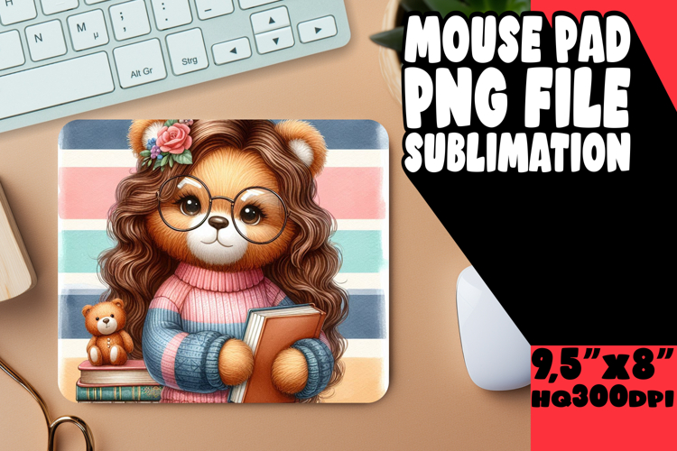 JOYFUL MOUSE MAT PLAYFUL ART, Teddy Bear