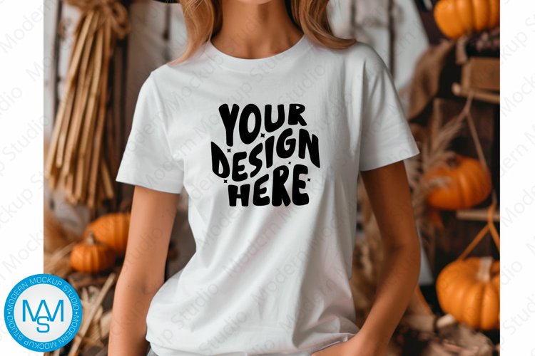 White Tshirt Mockup Image 6