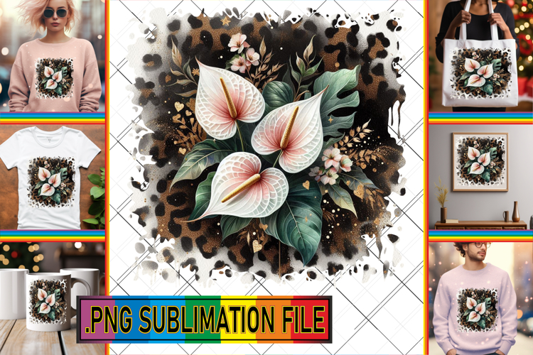 Vibrant TSHIRT Sublimation PNG, Leopard Prints