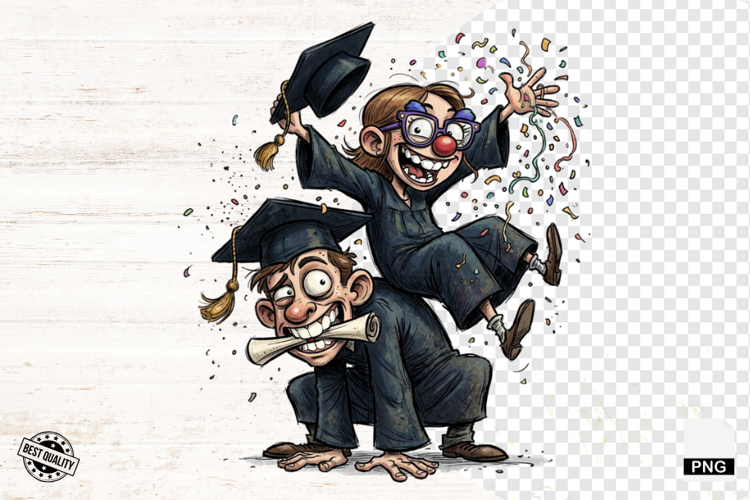 Graduation Girl and Boy PNG - Graduation Clipart