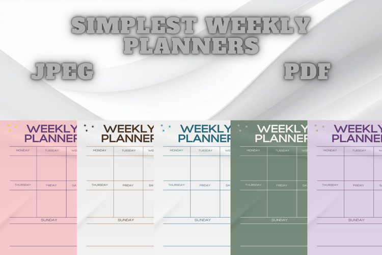 best simplest weekly planner freebie 63, free Weekly planner example image 1