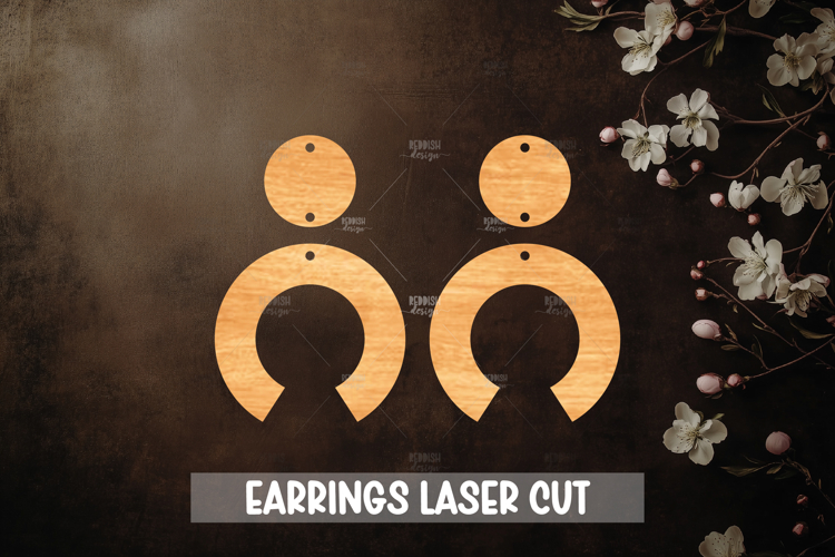 Summer Style Laser Cut Earrings SVG File