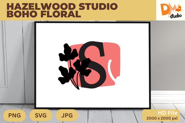 Hazelwood Studio Boho Floral Monogram