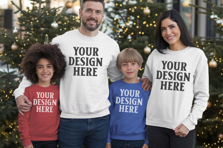 Christmas Family Group Tshirt Mockups