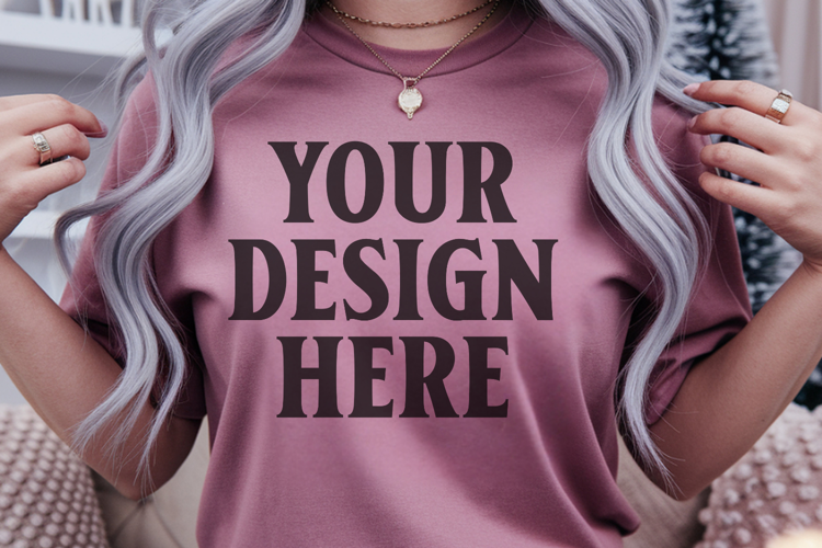 Chambray Christmas Comfort Colors 1717 Mockups, CC 1717 m