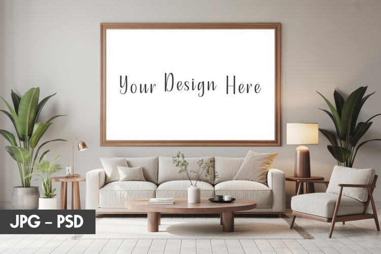 Neutral Decor Frame Mockup PSD