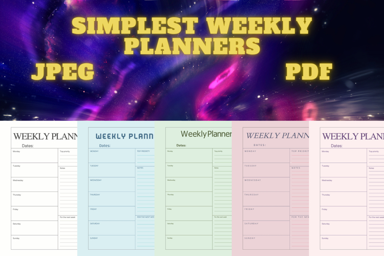 best simplest weekly planner freebie 41,free Weekly planners