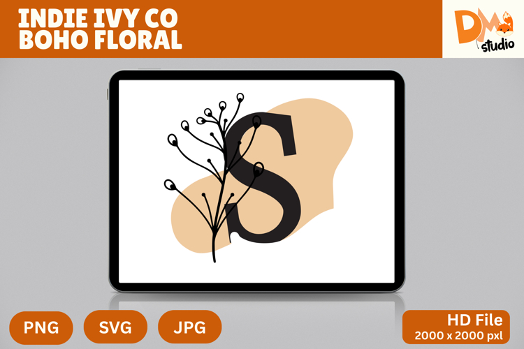 Floral Monogram Letter Svg Image 2