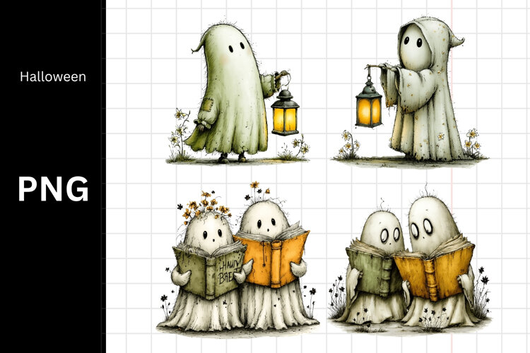 Halloween PNG, Ghost PNG, Fall PNG example image 1