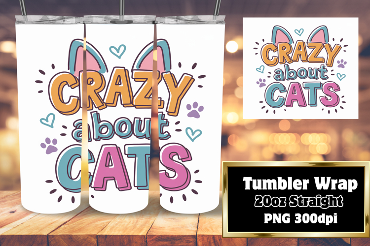 MODERN 20oz Sublimation Design , Cat Quote