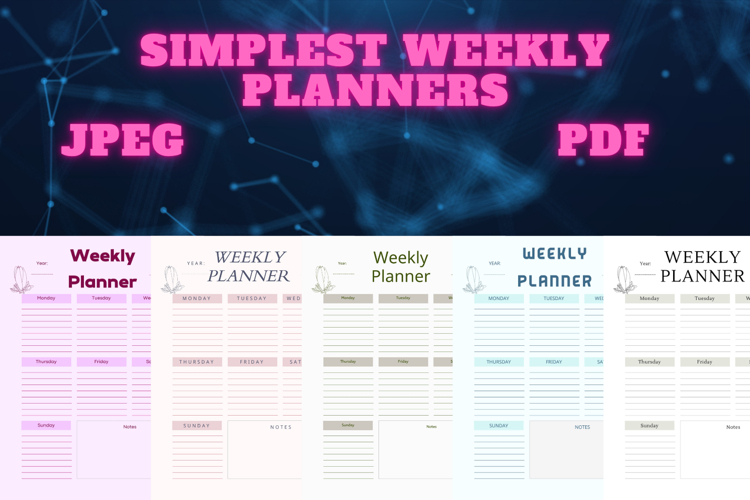 best simplest weekly planner freebie 43,free Weekly planners