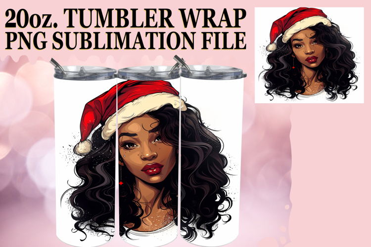 Enchanted vibes 20oz tumbler wrap, Xmas Girl