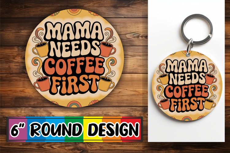 Bright Round Coasters Design, Mothers Day