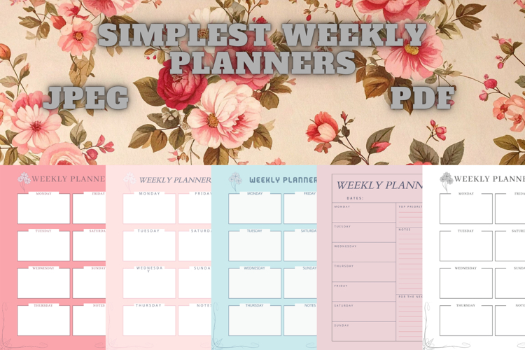 best simplest weekly planner freebie 42,free Weekly planners