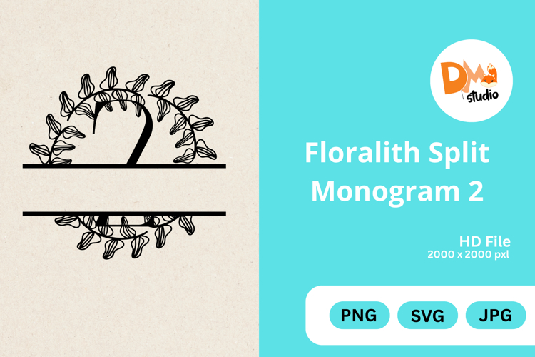 Floral Monogram Letter Svg Image 11