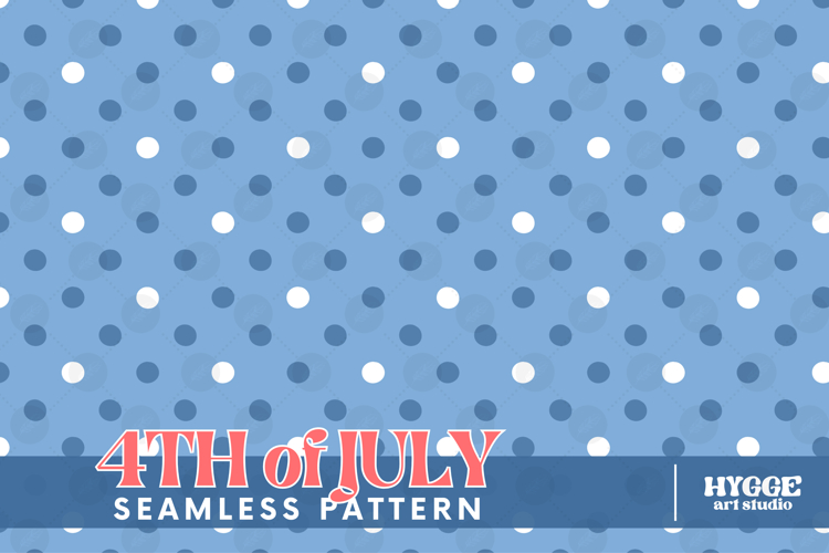 American 4th of July Coquette Polka Dot Seamless Pattern DTF