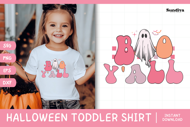 Funny Halloween Toddler Shirt Quote SVG | Boo Yall