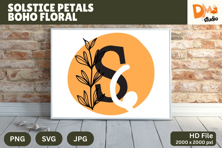 Floral Monogram Letter Svg Image 3