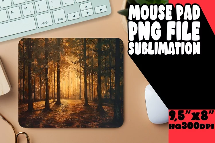 Whimsical Beauty Mouse Pad Sublimation