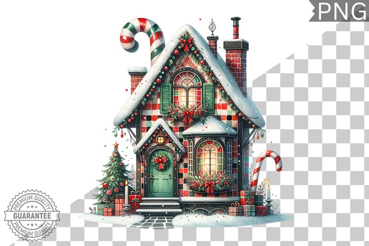 Christmas House Sublimation - Clipart PNG Design