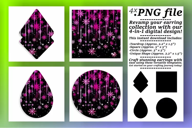 Radiant Snowflakes Collection: Glittery Sublimation