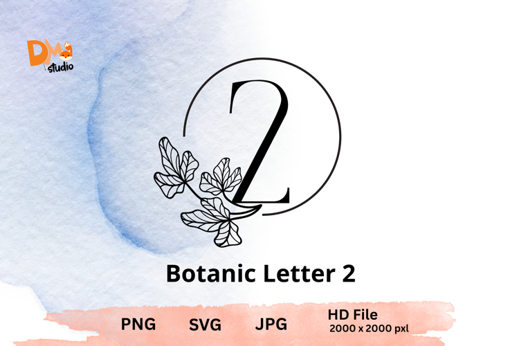 Botanic Letter - Elegant Botanical Monogram PNG | SVG | JPG