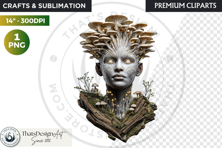 Fantasy Forest Spirit Clipart PNG, Enchanted Nature God