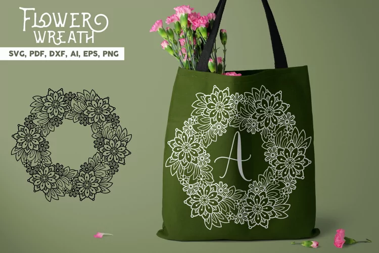 Floral Frame SVG | Flower Wreath SVG | Floral Mandala SVG